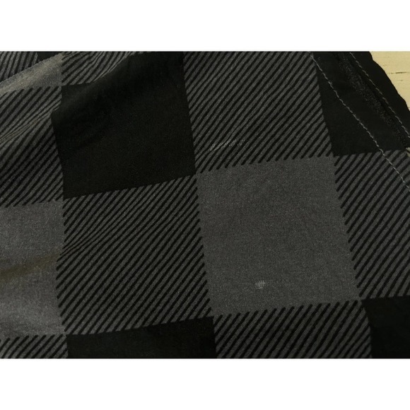 Torrid Buffalo Check Black Gray Long Sleeve Boho Shirt 4 Button Front Indie Blk - Picture 13 of 14